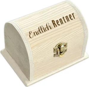 Geburtstagsfee Geschenkbox Personalisierte kleine Schatztruhe, graviert, für Geld- & Gutscheine, Holzkiste mit Scharnier & Metallschloss, 10,5x6,5x7cm