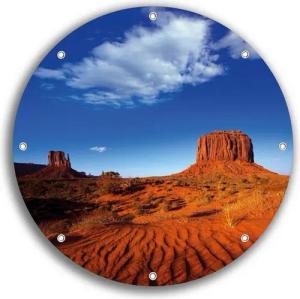 Wallario Sichtschutzzaunmatten Monument Valley am Abend I, rund
