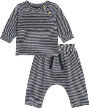 Petit Bateau Relaxanzug Petit Bateau kuscheliges 2-teiliges Baby-Set mit Streifen
