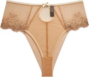 La Muel Lingerie High-Waist-Slip mit besonderem Rückenteil und goldenen Akzenten Tropfenausschnitt