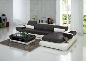 JVmoebel Ecksofa Ledersofa mit USB Wohnlandschaft Eck Garnitur Sofa Weiß, Made in Europa