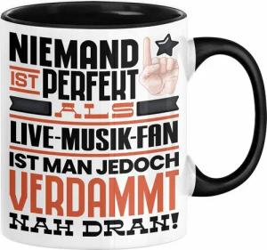 Trendation Tasse Live-Musik-Fan Geschenk Tasse Lustige Geschenkidee für Live-Musik-Fan