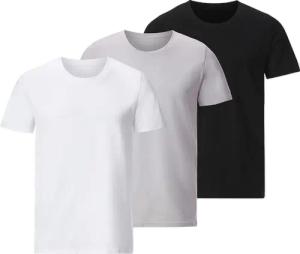 3er Pack T-Shirt STILINO Babista weiß schwarz grau hellgrau silbergrau