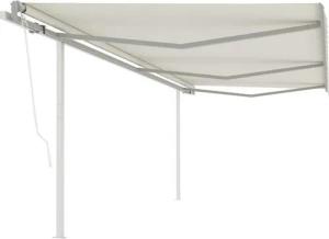 furnicato Markise Automatisch Einziehbar mit Pfosten 6x3 m Creme (1-St)