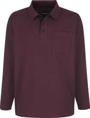 Langarm-Poloshirt VERANETTA dunkelrot