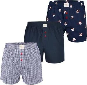 Phil & Co. Boxer Christmas Boxer 3er Pack (3-St) Unterhose Unterwäsche Boxershort