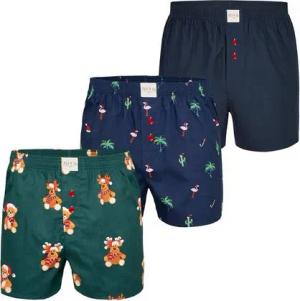Phil & Co. Boxer Christmas Boxer 3er Pack (3-St) Unterhose Unterwäsche Boxershort