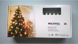 Rotpfeil Lichterkette 30er Schaftkette elfenbein innen