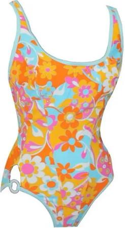 dynamic24 Badeanzug eleMar Badeanzug Bademode Flower Schwimmanzug Aqua bunt Blumen