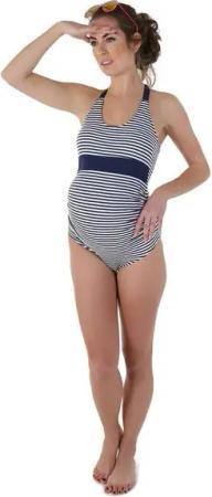 petit amour Umstandsbadeanzug ANYA_blau Badeanzug schwanger Umstandsbademode maternity swimwear Design made in Hamburg = Stylisher, bequemer & mitwachsender Badeanzug