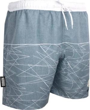 GUGGEN Mountain Badehose Badehose Herren Beachshorts Boardshorts Strandhose grau weißes Muster Schnelltrocknende Badeshorts mit Kordelzug grau weißes Muster