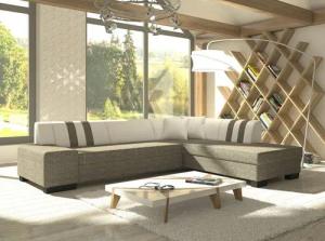 JVmoebel Ecksofa Design Ecksofa Schlafsofa Bettfunktion Couch Leder Textil Polster, Made in Europa
