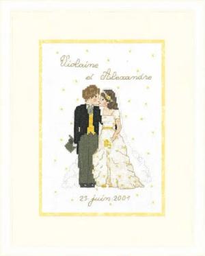 Le Bonheur des Dames Kreativset Le Bonheur des Dames Kreuzstich Set "Frisch geheiratet", Zählmuster, 1, (embroidery kit by Marussia)