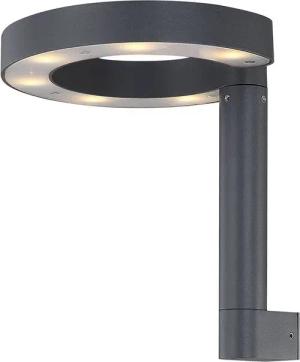 GLOBO LIGHTING LED Außen-Wandleuchte, LED-Leuchtmittel fest verbaut, Warmweiß, Wandlampe Außenleuchte Fassadenlampe LED Haustürleuchte grau H 22 cm
