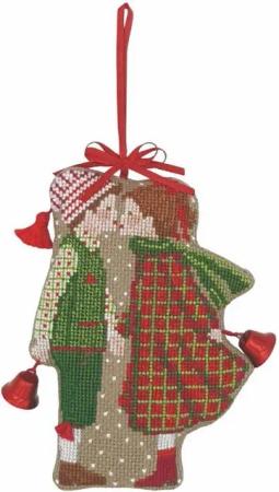 Le Bonheur des Dames Kreativset Le Bonheur des Dames Kreuzstich Set "Weihnachtspaar", Zählmuster, 9,5x, (embroidery kit by Marussia)