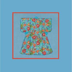 Le Bonheur des Dames Kreativset Le Bonheur des Dames Petit Point Stickpackung "Blumen Kimono", Zählmus, (embroidery kit by Marussia)