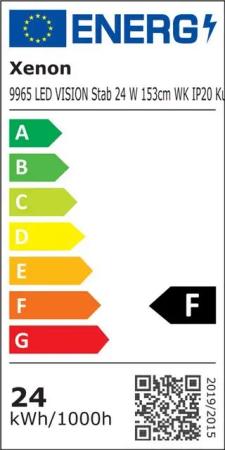 XENON LED Wandleuchte 9965 LED VISION Stab 24W 153cm 2500Lm Kunststoff-Röhre Neutralweiß, LED Röhre T8, Xenon