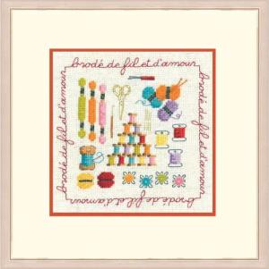 Le Bonheur des Dames Kreativset Le Bonheur des Dames Kreuzstich Set "Mit Faden und Liebe genäht", Zähl, (embroidery kit by Marussia)