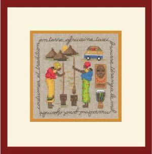 Le Bonheur des Dames Kreativset Le Bonheur des Dames Kreuzstich Set "In Afrika", Zählmuster, 11.5x11.5, (embroidery kit by Marussia)