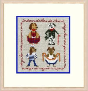 Le Bonheur des Dames Kreativset Le Bonheur des Dames Kreuzstich Set "Lustige Miniaturhunde", Zählmuste, (embroidery kit by Marussia)