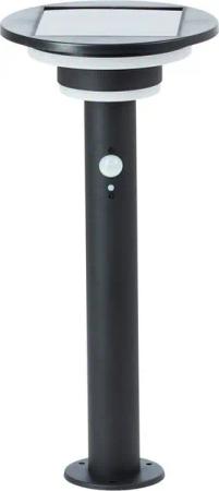Brilliant LED Sockelleuchte Garvina, Bewegungsmelder, LED fest integriert, Warmweiß, Solar, 45 cm, 430 lm, 3000 K, Edelstahl, matt schwarz