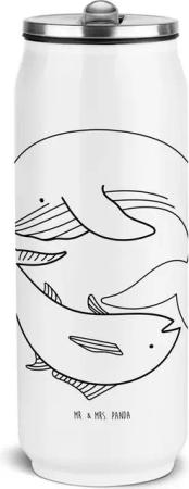 Mr. & Mrs. Panda Isolierflasche Walfisch Thunfisch - Weiß - Geschenk, Witz, lustige Sprüche, Tiere, W, Umweltfreundlich