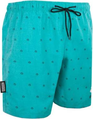 GUGGEN Mountain Badehose Badehose Herren Beachshorts Strandhose Schnelltrocknende Badeshorts Schnelltrocknende Badeshorts mit Kordelzug grünes Logo Muster