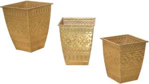 moebel-direkt-online Übertopf Helena (Spar-Set, 3tlg. Set), reichliche Verzierungen, goldfarben beschichtet