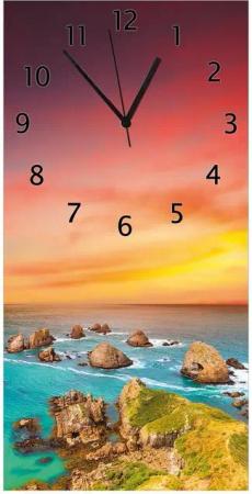 Wallario Wanduhr Himmel am Abend (Uhr aus Acryl)