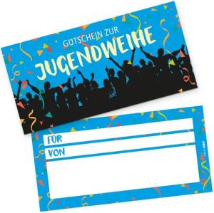itenga Grußkarten itenga Geschenkgutschein Jugendweihe - Gutschein zum Ausfüllen Karte