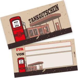 itenga Grußkarten itenga Geschenkgutschein Tankgutschein (Motiv 10), Postkarte zum Ausfü