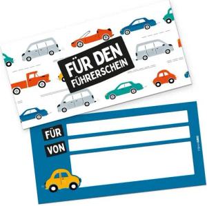 itenga Grußkarten itenga Geschenkgutschein zum Führerschein - Gutschein zum Ausfüllen Ka