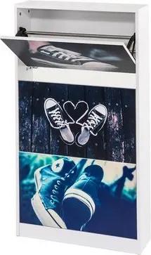 Concept GmbH Schuhschrank in Weiß, MDF - 60x108x17cm (BxHxT)