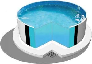 Poolomio Pool Stahlwandpool Rund Ibiza Ø 600 x 120 cm (Set)