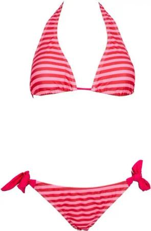 AvaMia Triangel-Bikini Damen Bikini Set Bikinitop und Bikinihose Low mit Schnürbindung (Bikinitop und Bikinihose) Streifenmuster Streifen in verschiedenen Farben
