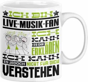 Trendation Tasse Live-Musik-Fan Geschenk Tasse Lustige Geschenkdiee für einen Live-Musi