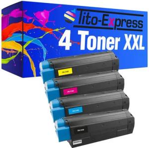 Tito-Express Tonerpatrone 4er Set ersetzt Oki C 3100 Oki C-3100 OkiC3100, für C-3100