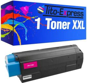 Tito-Express Tonerpatrone ersetzt Oki C 3100 Oki C-3100 OkiC3100 Magenta, für C-3100