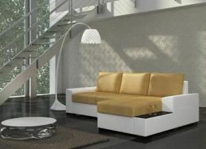 JVmoebel Ecksofa Design Ecksofa Schlafsofa Bettfunktion Sofa Couch Leder Polster, Made in Europa
