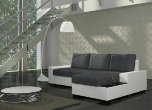 JVmoebel Ecksofa Design Ecksofa Schlafsofa Bettfunktion Sofa Couch Leder Polster, Made in Europa