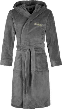 Di Vadini Bademantel Di Vadini UNISEX Herren Damen Bademantel FLORENZ mit Kapuze, wadenlang, Polyester, Weitenverstellung, Bindegürtel, mit Kapuze