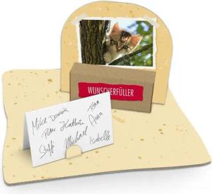 itenga Grußkarten itenga Geldgeschenkverpackung Katze Foto (Motiv 98) mit Bodenplatte, K