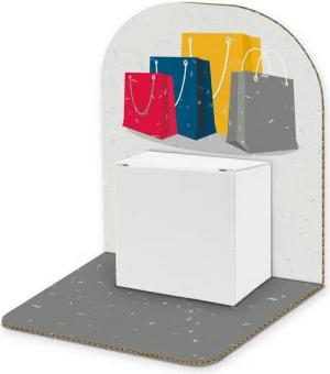 itenga Grußkarten itenga Geldgeschenkverpackung Basic Shopping I Aufsteller Würfel (Moti