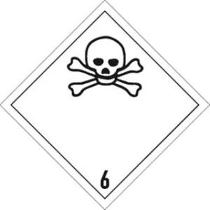 König Werbeanlagen Hinweisschild Gefahrzettel Klasse 6.1, Folie, 100x100 mm