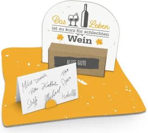itenga Grußkarten itenga Geldgeschenkverpackung Das Leben ist zu kurz (Motiv 122) Bodenp