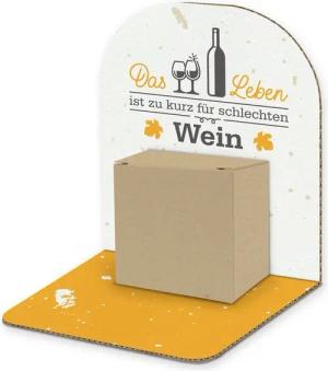 itenga Grußkarten itenga Geldgeschenkverpackung Basic Wein I Aufsteller Würfel (Motiv 14