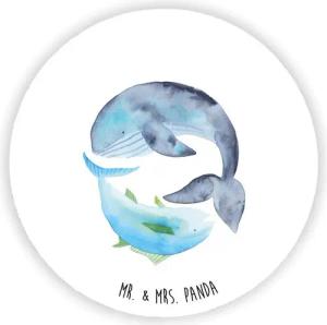 Mr. & Mrs. Panda Magnet Walfisch Thunfisch - Weiß - Geschenk, Pinnwandmagnet, Spruch lustig, (1-St), Farbenfrohe Designs