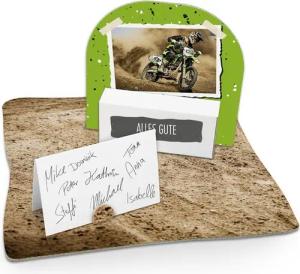 itenga Grußkarten itenga Geldgeschenkverpackung Motocross (Motiv 101) mit Bodenplatte, K