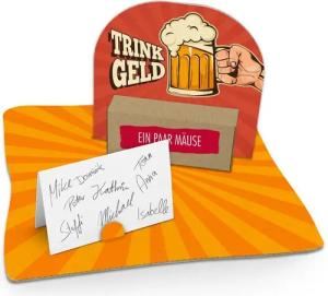 itenga Grußkarten itenga Geldgeschenkverpackung Bier / Trinkgeld (Motiv 86) mit Bodenpla