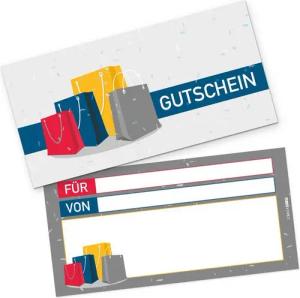 itenga Grußkarten itenga Geschenkgutschein Shopping (Motiv 9), Postkarte zum Ausfüllen